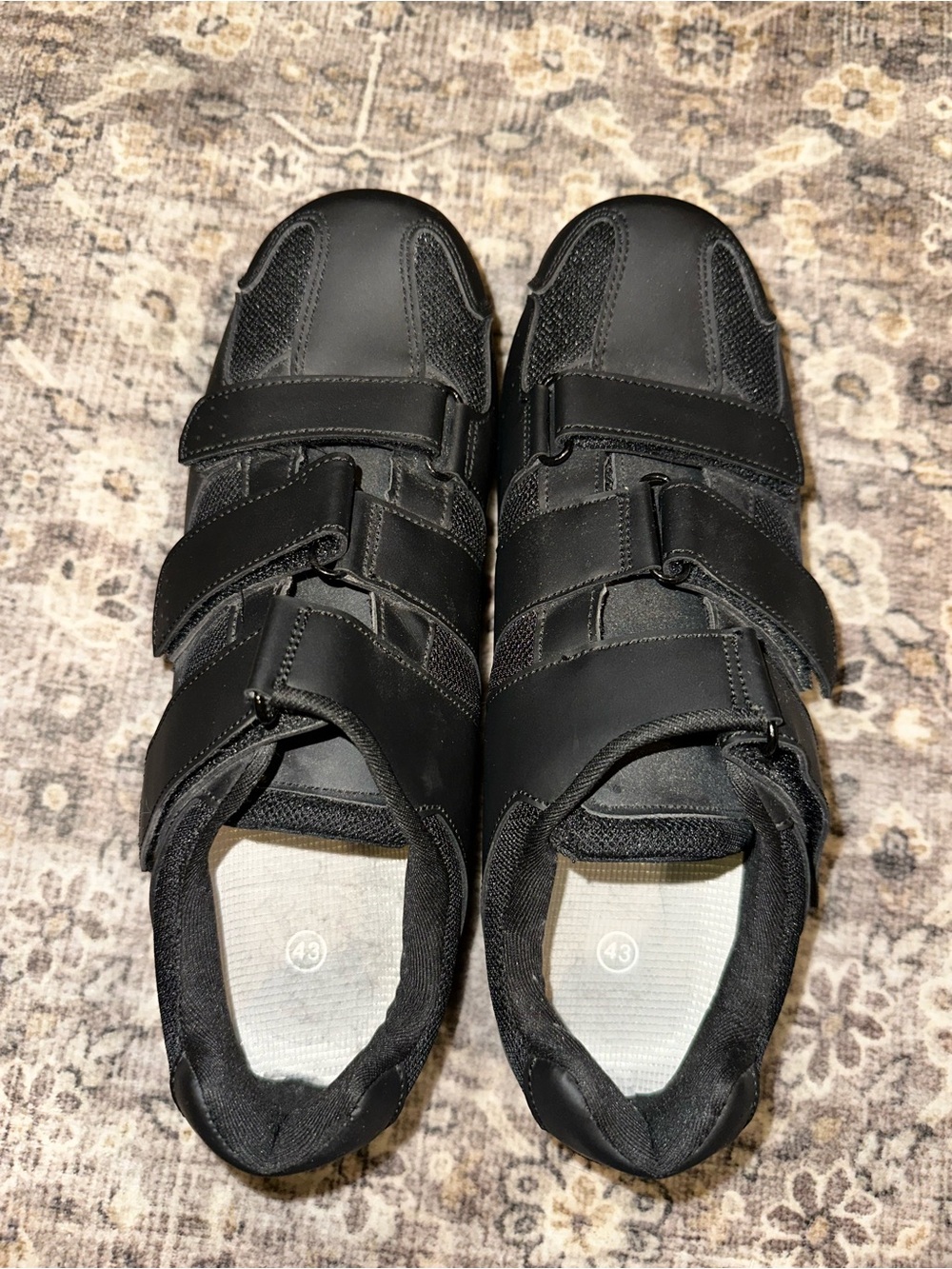 Men's Black Velcro Peloton Cycle Shoe